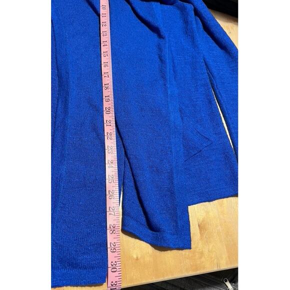 Lilly Pulitzer Chesapeake Cardigan Drape Front Size S Brilliant Blue Open Knit - Picture 10 of 10
